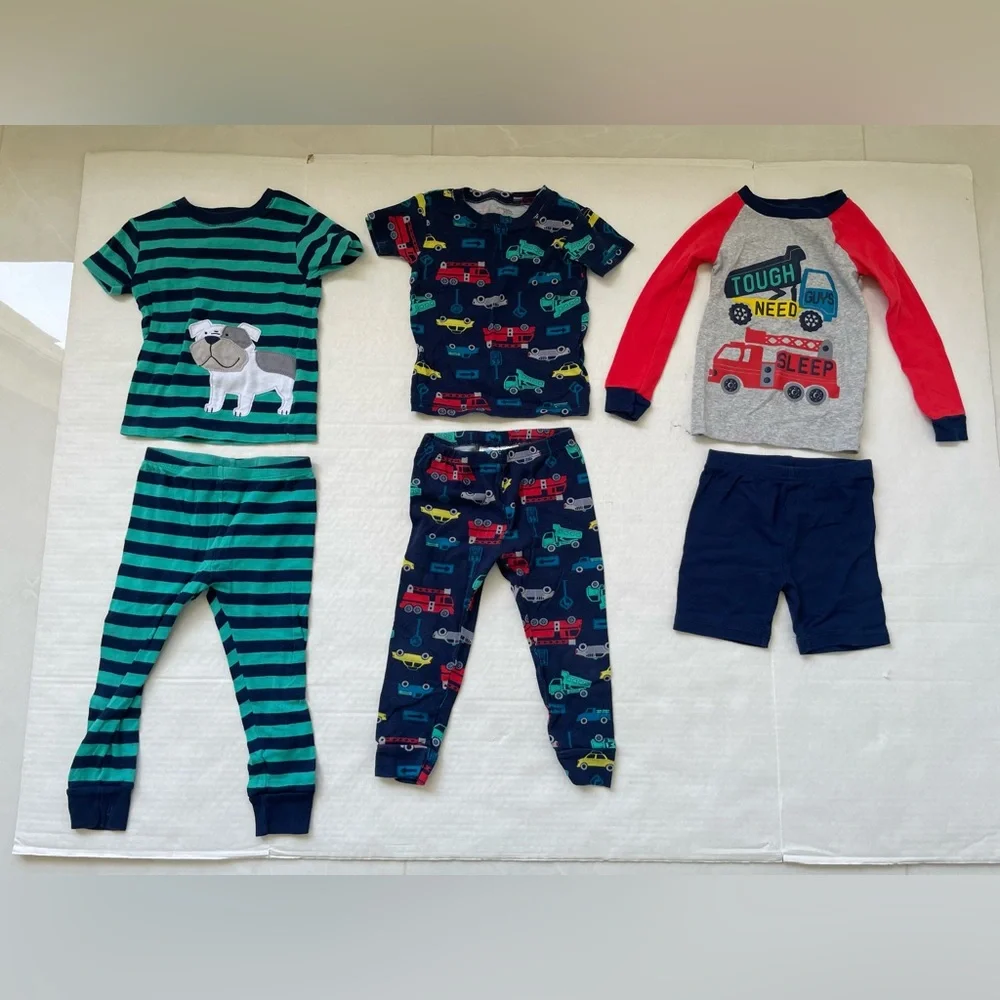 Simple Joys by Carter's Toddler Boys 6-Piece Cotton Pajamas Set 2T Trucks Dog